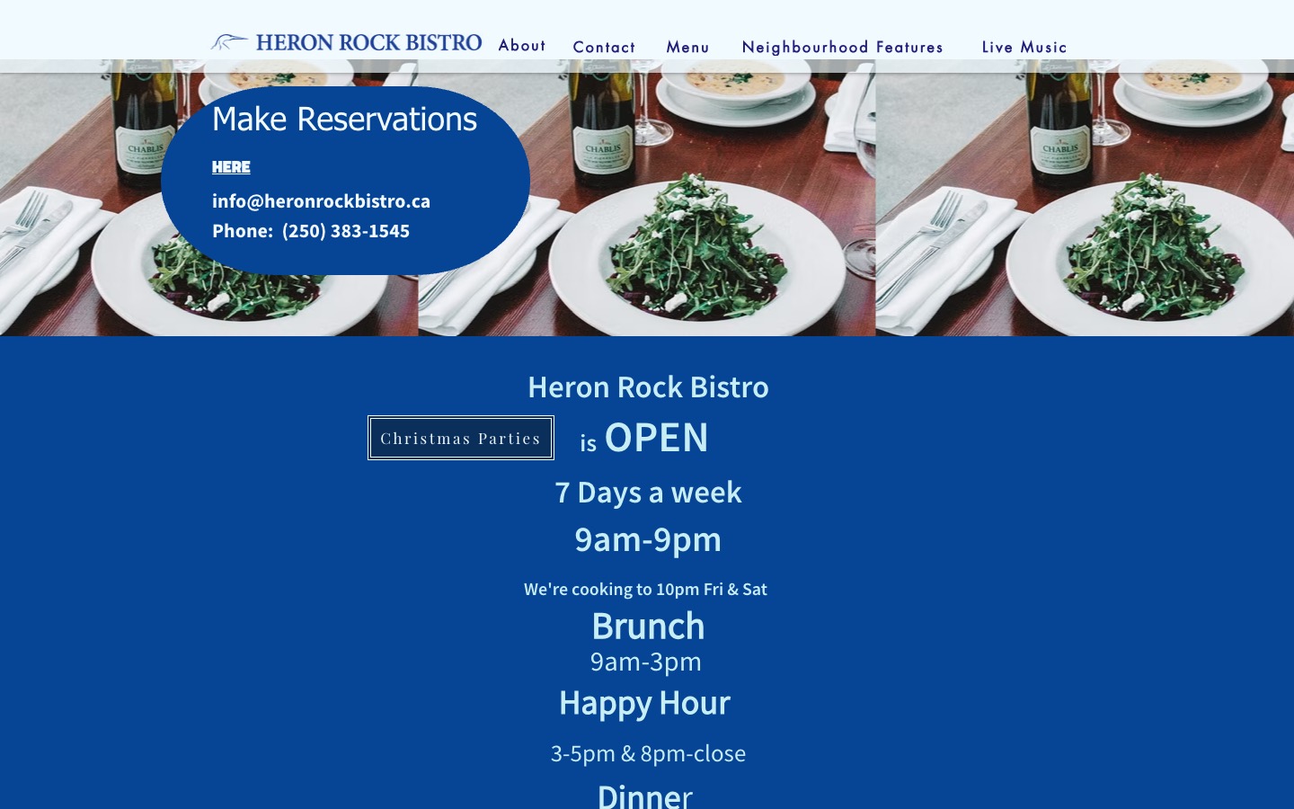 The current homepage